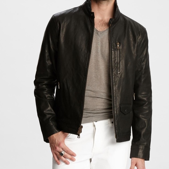 John Varvatos Mens Leather Jacket 